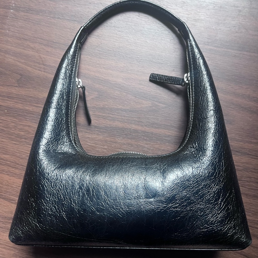 Margesherwood Slouch Black Leather Slouch Bag